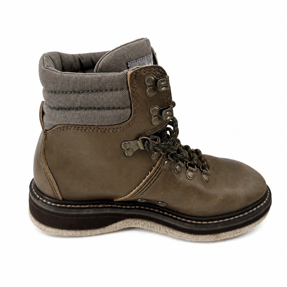 Simms  Guide Fly Fishing Wading Boots Men 7 Brown Leather Felt Sole Lace Up - Picture 4 of 10